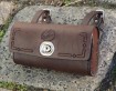 Leder Satteltasche dunkelbraun